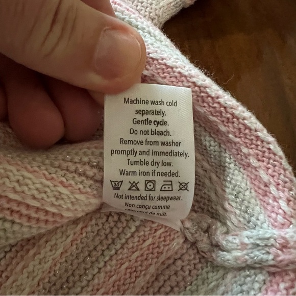 Gymboree Pink Striped Baby Cardigan Sweater size 3-6 months - Picture 5 of 6